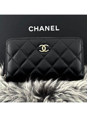Chanel Wallet Quilted Egyptian Round